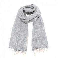 Pina brede sjaal / omslagdoek grijsblauw